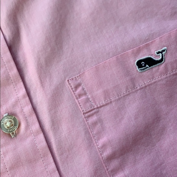 vineyard vines Pink Slim Fit Tucker Shirt (XS) - Picture 3 of 6